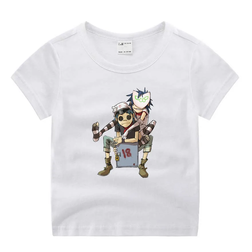 

Baby Boy Clothes Movie Gorillaz Funny Cartoon Print T-shirt Kids Summer O-Neck Tops Boys & Girls Tshirt Baby Clothes