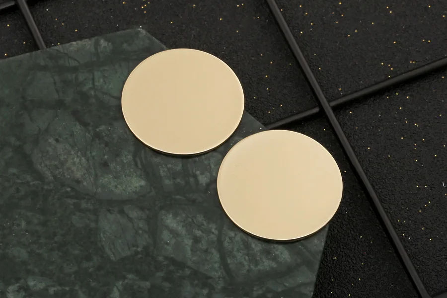 Golden earrings Round Shaped Golden Earrings Simple Metal Vintage Women Fashion Jewelry Girls
