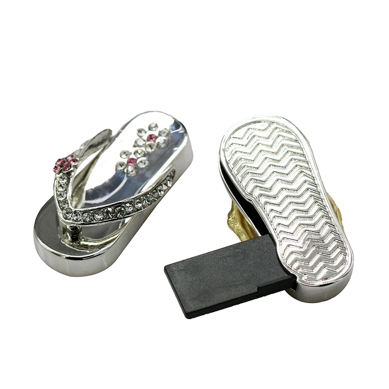 Кристальный USB флэш-накопитель Металлические футбольные кроссовки USB 2,0 флэш-память 4 ГБ 8 ГБ 16 ГБ 32 ГБ 64 ГБ ювелирные изделия флеш-накопитель