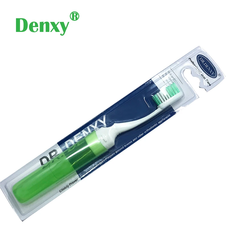 Denxy 6 шт., Ортодонтические зубные щетки для взрослых, v-образная отделка, Мягкая зубная щетка для чистки зубов, зубные брекеты, дорожная зубная щетка