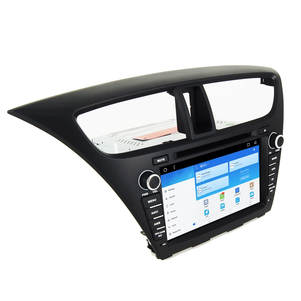 Поддержка Apple Carplay Android 8,1 автомобильный Радио DVD gps Мультимедиа стерео плеер для Honda Civic хэтчбек 2013- Автоматическая навигация