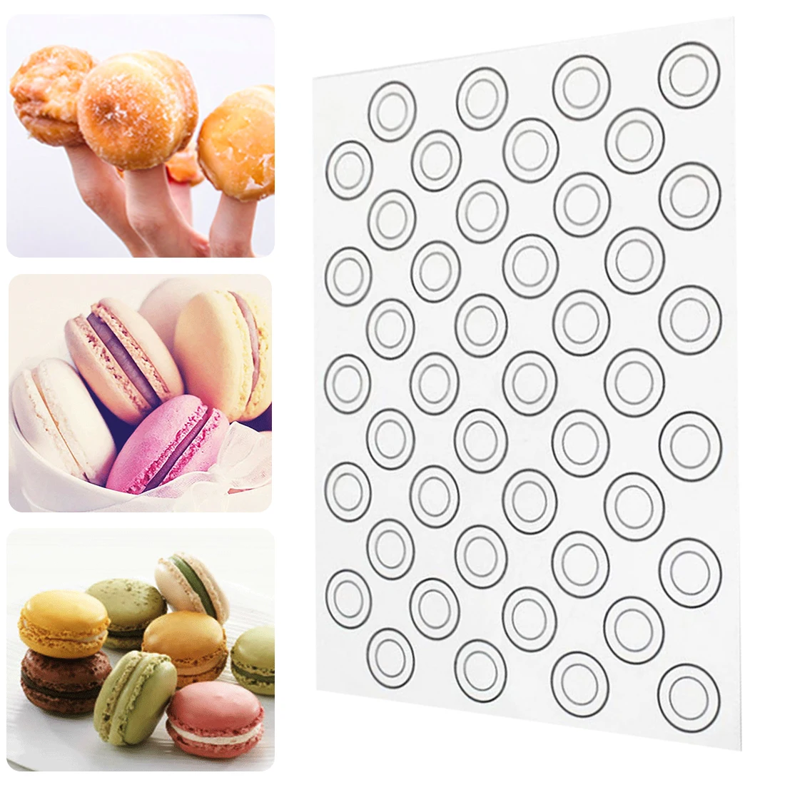 

Macaron Silicone Baking Mat Fondant 40X30cm Bakeware Oven Baking Tools For Cakes Pastry Tools Sheet Dough Roll Mats Pad