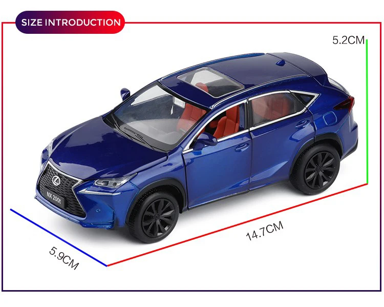 1:32 весы Lexus NX200T SUV синий белый серый с откидной спинкой Muaical мигающий для детей игрушки подарки