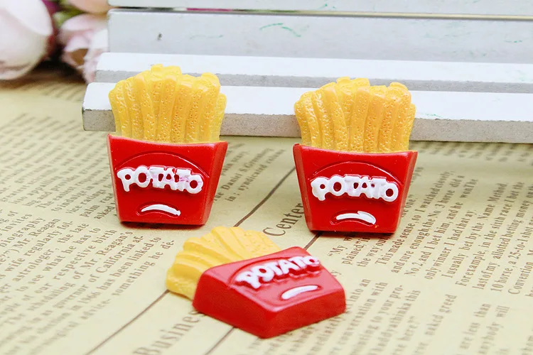 50pcs/lot flat back resin potato clip 22*28mm for Scrapbooking Craft Cabochon For Hair Cellphone Decoration