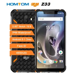 Первоначально Глобальный Версия HOMTOM зоджи Z33 IP68 Водонепроницаемый смартфон 4 ядра 3 GB 32 GB 4600 mAh Face ID 5,85 дюймов 4G мобильный телефон