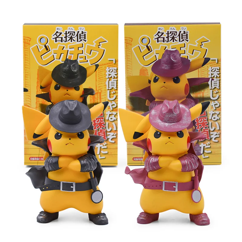 

2 Style Pikachu Cosplay Detective Naruto Deadpool Spiderman Captain America PVC Action Figure Collection Model Toy For Kids