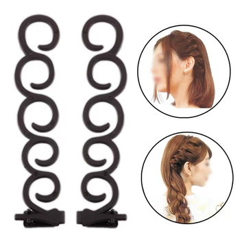 

HairTool Braid 2pcs set French Hair Twist Curler Styling Braider with Edge Hook DIY Accessories beauty health tool hair braider