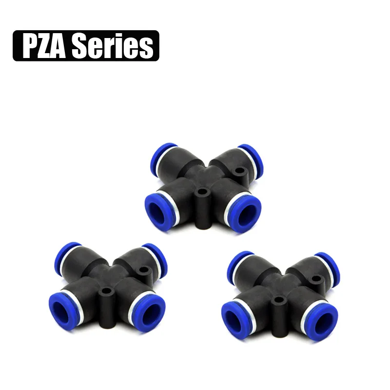

4 Way Port Cross Shape Air Pneumatic Quick Fitting OD 4mm 6mm 8mm 10mm 12mm Hose Tube Push In Fitting Connector