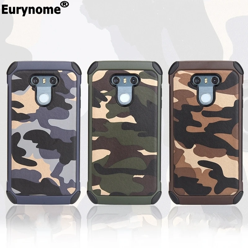 

Armor Case for LG G6 Cover Army Camouflage PC With TPU 2 in 1 Heavy Duty Shockproof Cover for LG V30 Case + Screen film and Pen