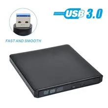 Внешний DVD привод USB 3,0 Алюминий Ultra Slim внешний CD/DVD-RW горелки Писатель плеер оптический для mac, оконные рамы и Linux