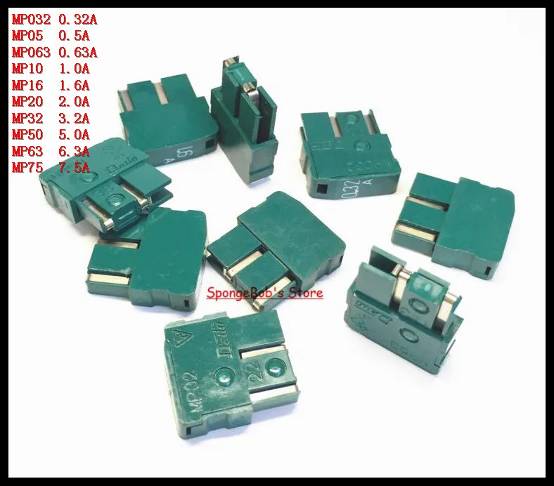 5 шт./лот DAITO Fuse MP032 0.32A/MP05 0.5A/MP063 0.63A/MP10 1A/MP16 1.6A/MP20 2A/MP32 3.2A/MP50 5A/MP63 6.3A/MP75 7.5A
