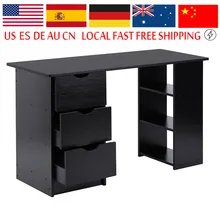 Современный и практичный компьютерный стол офисный студенческий стол для учебы угловая мебель с ящиками и шкаф с полками