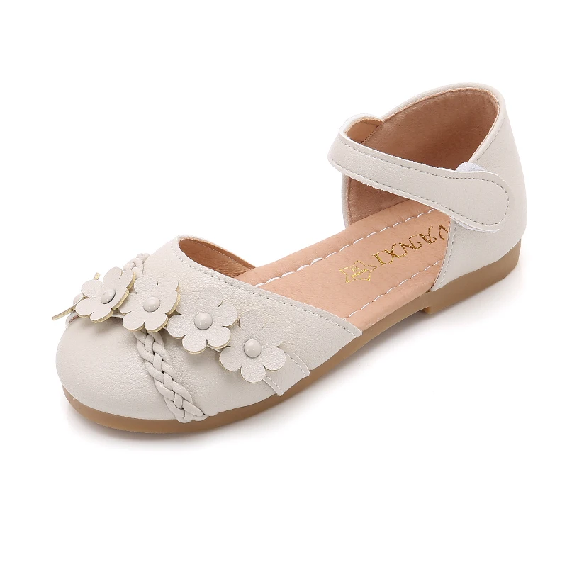 white Детская обувь; коллекция года; Летняя обувь принцессы; обувь с цветочным рисунком; модные сандалии для девочек; волшебная детская обувь; kiad 21-36 - Цвет: white