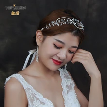 TOPQUEEN HP93 Свадебный модный головной убор для невесты ручной работы Кристальные тиары и короны свадебный головной убор украшения свадебный головной убор