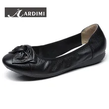 Vente chaude véritable Cuir femmes chaussures d’été 2017 ballet chaussures pour femmes mocassins slip on chaussures femmes mocassins en cuir 19 genre