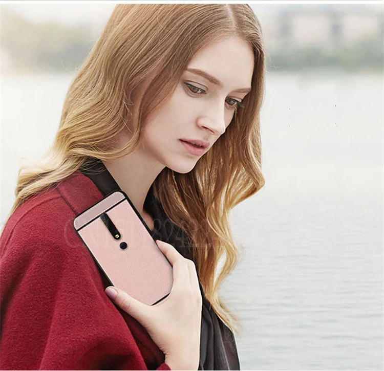 For Nokia 6 2018 Nokia 6.1 Case Cover Leather texture Silicone Soft TPU Phone Cases For Nokia 6 2018 TA-1068 TA-1050 TA-1043 TA-1016 Bag (5)