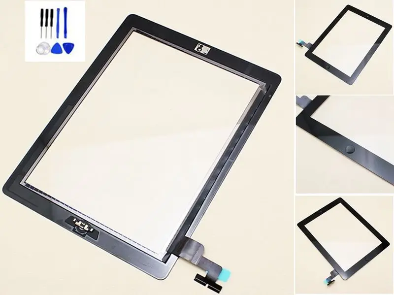 

9.7" Digitzer For iPad 2 Touch iPad2 A1395 A1396 A1397 Touch Screen Digitizer Sensor Glass Panel Free Frame Bezel lcd