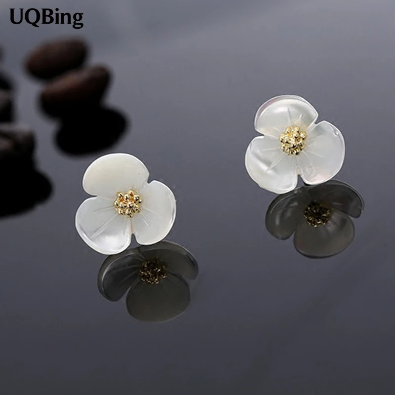 Новое поступление три листа клевера серьги-гвоздики в виде ракушки для женщин ювелирные изделия Pendientes Brincos