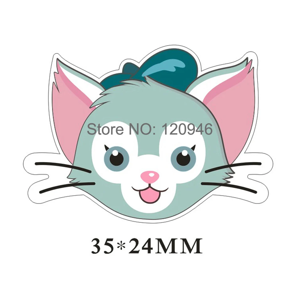 50 шт. 35*24 мм Kawaii японская мультяшная Зеленая кошка плоская полимерная фигурка