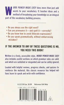 English original Word Power Made Easy learning vocabulary words force the latest version of the book