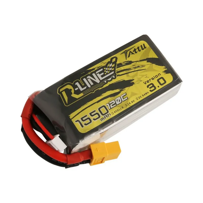 Татту R-Line Версия 3,0 V3 1300/1400/1550/1800/2000 мА/ч, 120C 4S 6S 4,2 V Lipo Батарея XT60 штекер небольшой гоночный Дрон с видом от первого лица Квадрокоптер с дистанционным управлением