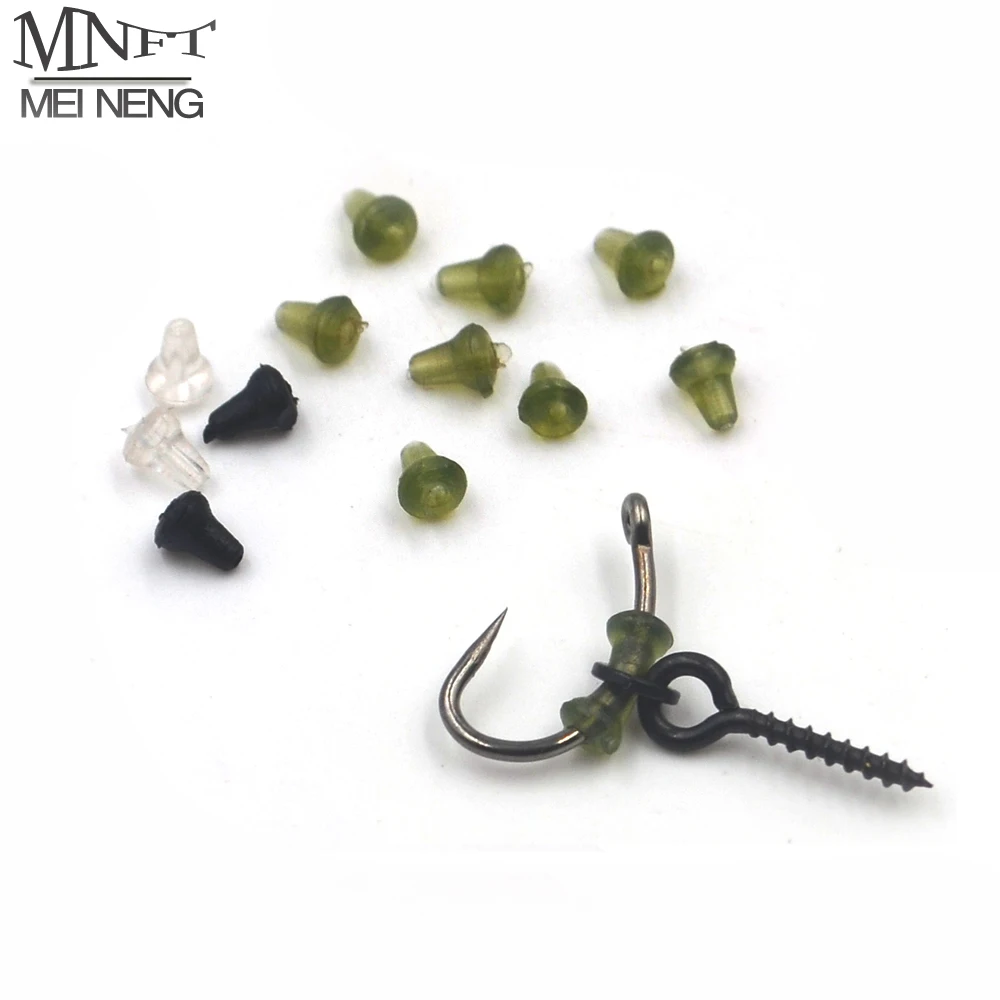 

MNFT 50Pcs Carp Fishing Hook Stoper on Sliding Hooks Holder Terminal Tackle Rubber Pop Up Set Up Rig Shank Beads accessories