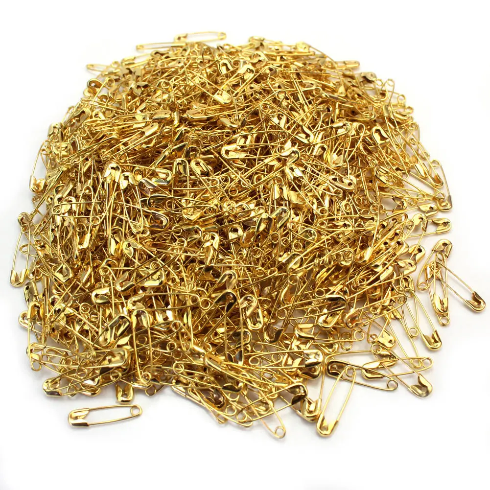 

1000pcs Golden Tone Mini Safety Pins for Brooch Badge Fastening Sewing Craft
