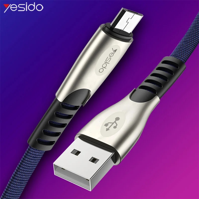 Yesido CA24 кабель Micro USB из цинкового сплава для быстрой зарядки USB кабель для передачи данных для samsung huawei Android Phone Tablet Micro USB кабели