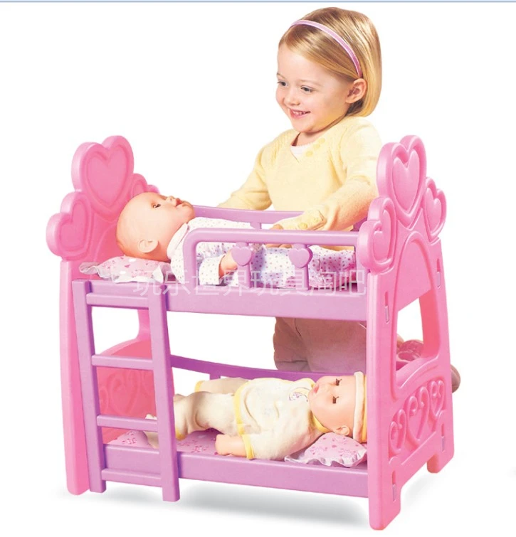 Двухуровневая кровать подходит для кукол размером 43 см|accessories for dolls|accessories bedbed doll |