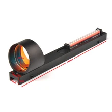Тактический 1x25 красные оптоволоконные Красный точка зрения Область голографический прицел Fit Shot gun ребра железнодорожна Охота, стрельба