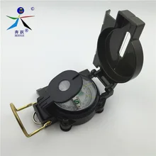 Новая акция портативный складной объектив Компас Американский военный Многофункциональный металлический компас с картой