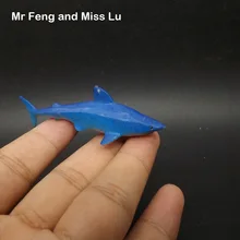 Мини голубая акула моделирование модели животных обучающая игра Когнитивное образование детская игрушка