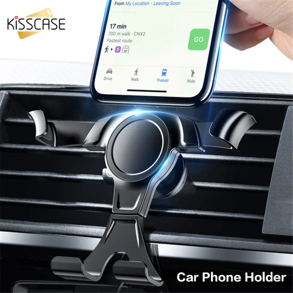 

KISSCASE Universal Phone Car Holder For iPhone Samsung Support Holder For Phone in Car Gravity Air Vent Mount Car Phone Holder