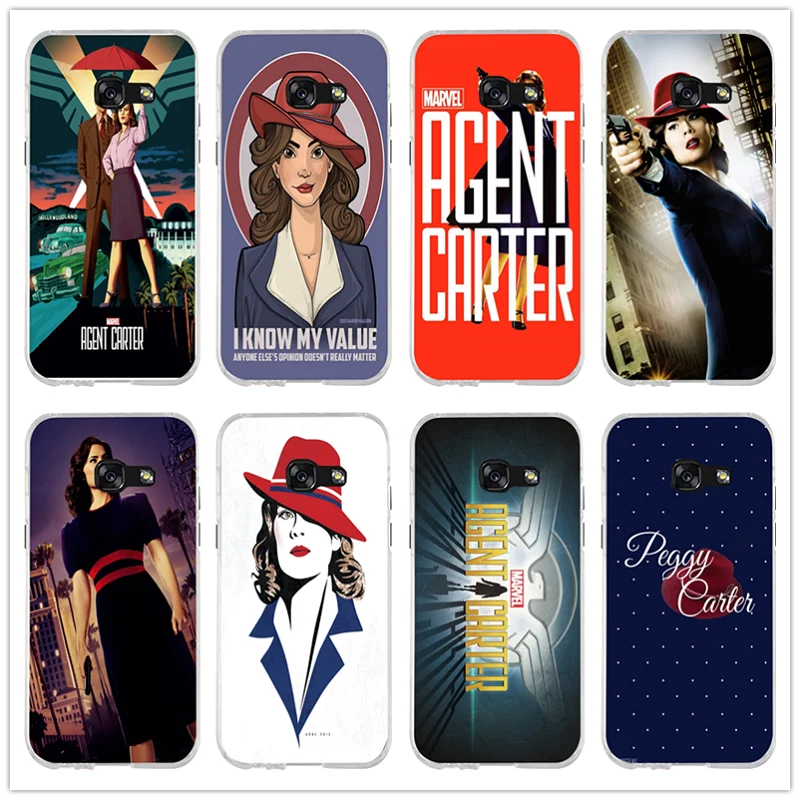 

Soft Silicone TPU Transparent Mobile Phone Cases For Samsung Galaxy A3 A5 A7 J1 J2 J3 J5 J7 2015 2016 2017 Marvel Agent Carter
