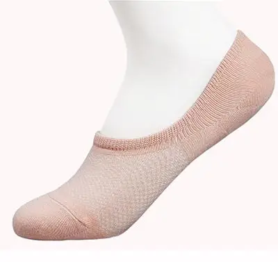 14 шт = 7 пар/лот, женские невидимые носки из бамбукового волокна ярких цветов, Нескользящие, сетчатые, водонепроницаемые, дешевые и хорошего качества - Цвет: skin