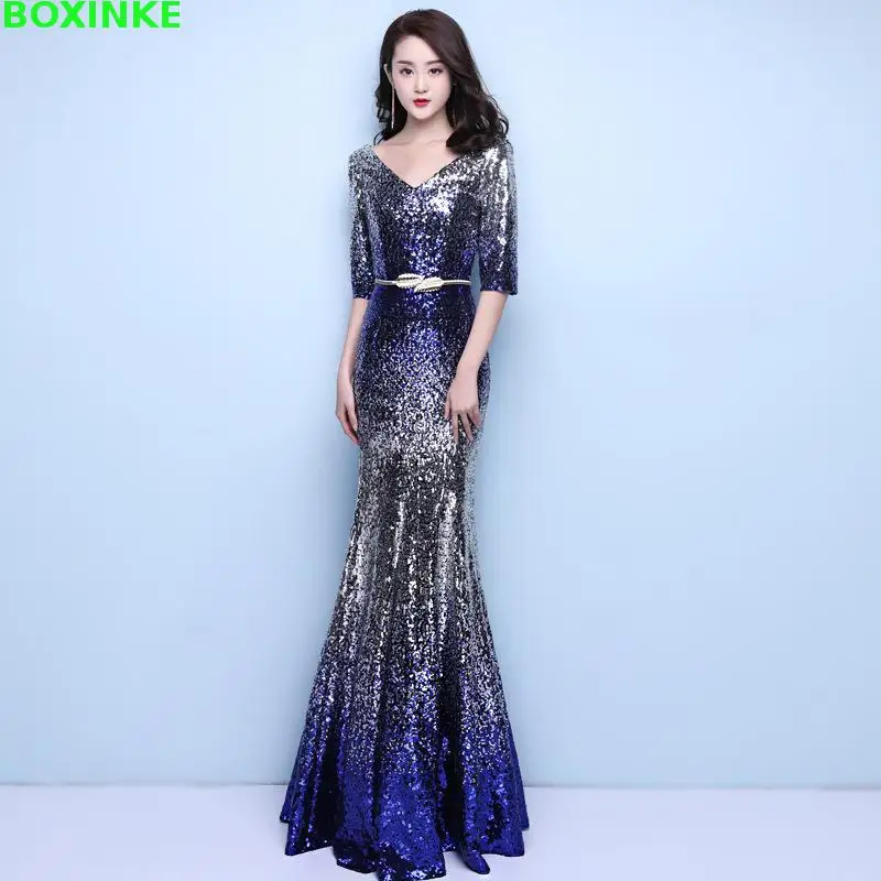 

Zanzea Lanon Real Ukraine Sleeve Evening Party Dresses New Fashion Women Floor Length Gown Sequin Dress Plus Size Clothing