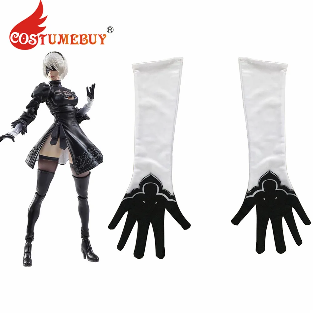 CostumeBuy игра NieR: Automata 2B перчатки для косплея Йорга № 2 Женский костюм перчатки аксессуары L920