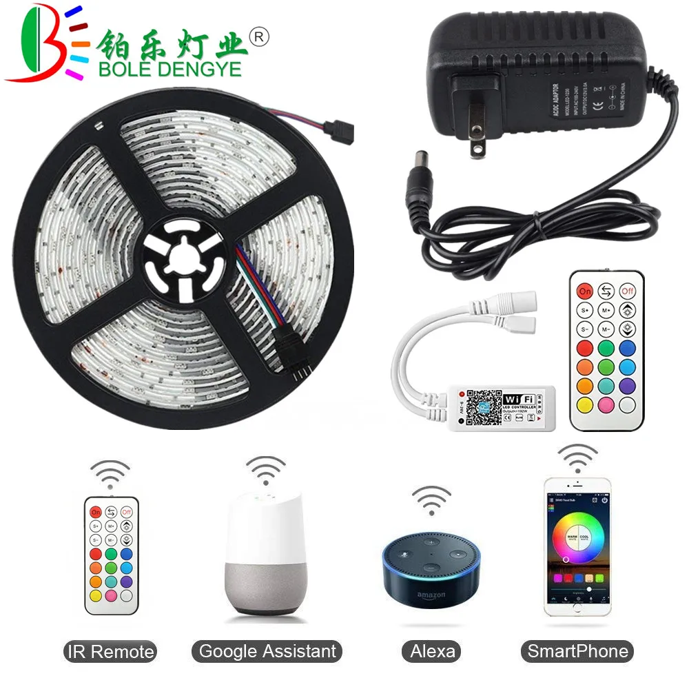 5050 Wi Fi Светодиодная лента 12 В 150 светодиодный Водонепроницаемая RGB ная 5 м 10 15 SMD