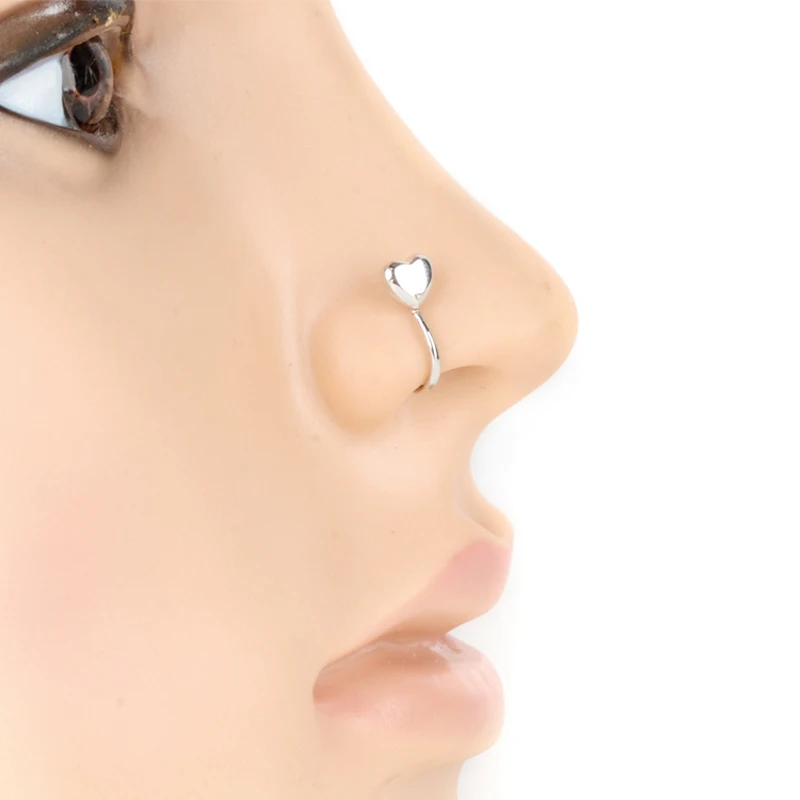 Non Pierced Nose Septum Ring Fake Nose Cuff Surgical Steel
