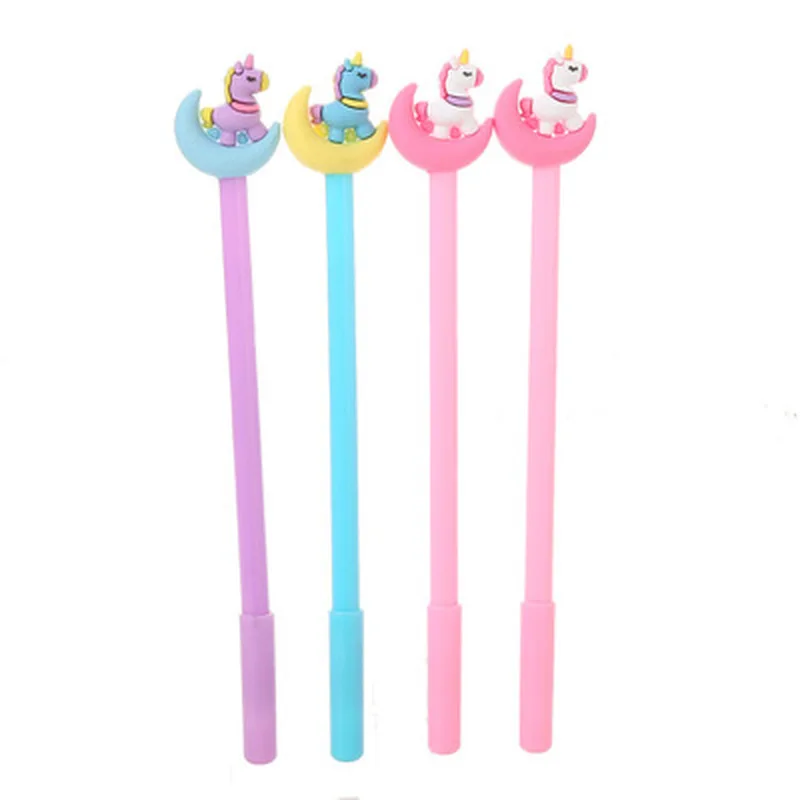 

1pcs Unicorn Gel Pen 0.5mm Stationery Cartoon Cute Pens Novelty Cute Kawaii Pen Student Black Gel Pens Kawaii School Supplies