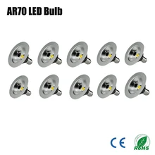 10 шт./лот 7 Вт AR70 светодиодный-lamplicht для 50 Вт галогенная лампа, B15 220 V 240 V теплый белый 2700 K угол луча 400lm светодиодный-lamplicht