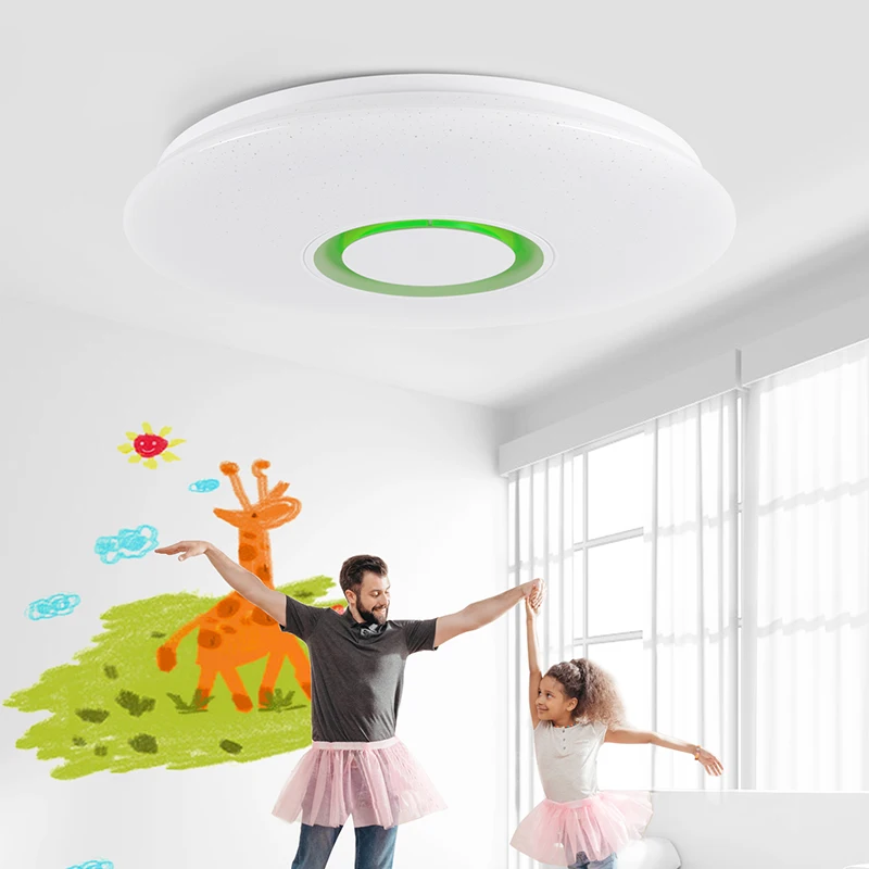 

Modern LED Smart Ceiling Light 25W/36W RGB Dimming 110V-220V Bluetooth Speaker APP Control Music Ceiling Light