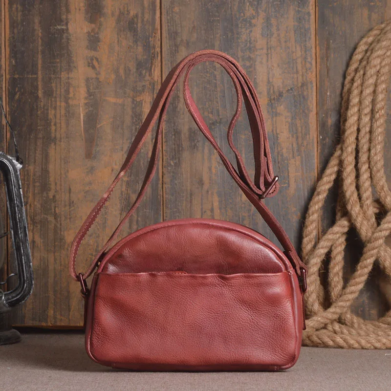 AETOO Новая женская кожаная сумка на плечо, кожанная ручная цветная сумка, модная сумочка, посылка - Цвет: 4