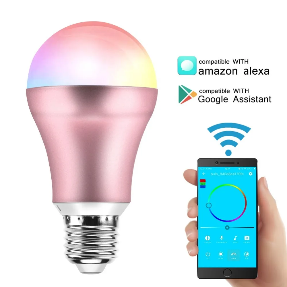 

BB SPEAKER led lamp rgb smart light bulb E14 7W Colorful APP WIFI Remote Control Smart Bulb B22 Warm White Led lamp E27
