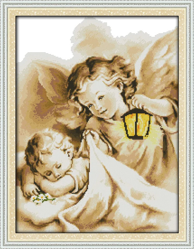 Ангел во сне, Детские Картины Счетный Печать на холсте DMC 14CT 11CT Сделай Сам Вышивка крестом китайские наборы для рукоделия, вышивания наборы