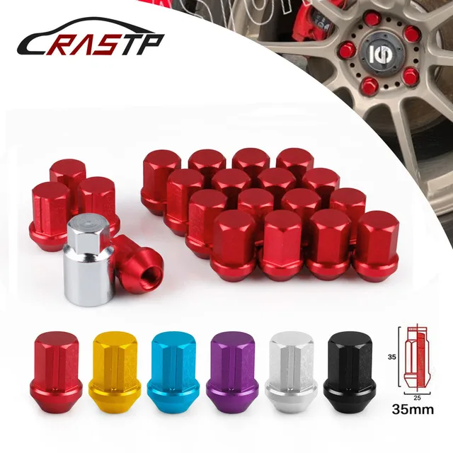 20pcs/set Car Racing Alloy Aluminum Short Lug Nuts Anti theft Wheel