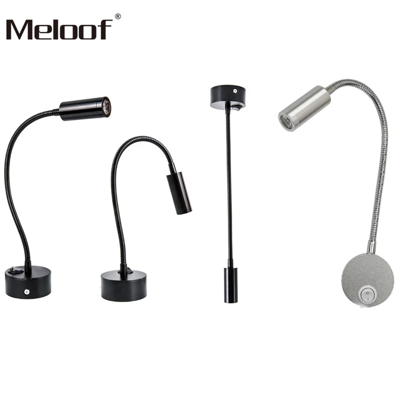 

Flexible Hose LED Wall Lamp sconce 3W Bedside Reading Light Study Painting Wall Lighting Bedroom