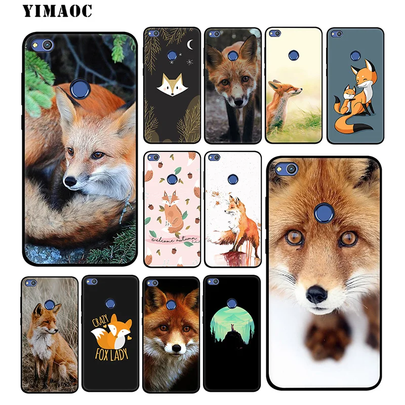 YIMAOC Cute Fox Soft Case for Huawei Honor View 20 10 8X 8 8C 6A 7A 7X 7C Lite Pro Y9 Y7 Y6 Prime 2018 2017 |
