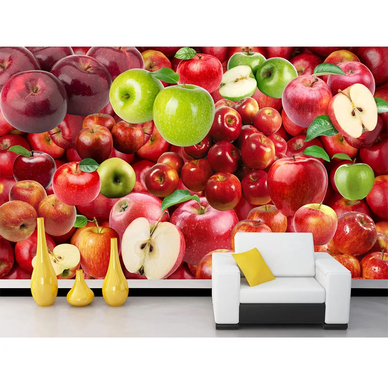 3D обои фон для кухни ресторана с фруктами Apple современные творческие Декор