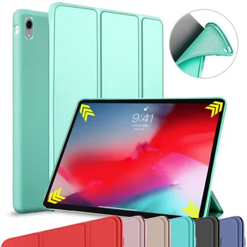 

For iPad Pro 11" 2018 Case Smart Magnetic Shockproof Ultra Thin PU Leather Hybrid Silicone Folio Stand Case Cover